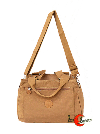 Bolso de naylon impermeable doble asa de hombro con asa para poner de bandolera