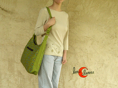 Bolso de algodón grande con asa regulabl