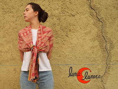 Fulares de india hechos con saris reciclados