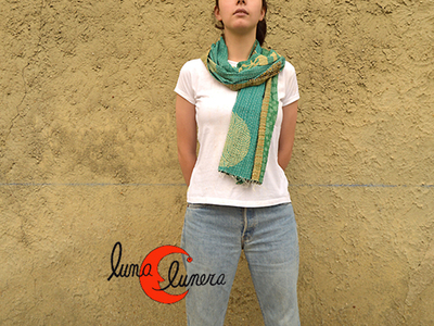 Fulares de india hechos con saris reciclados