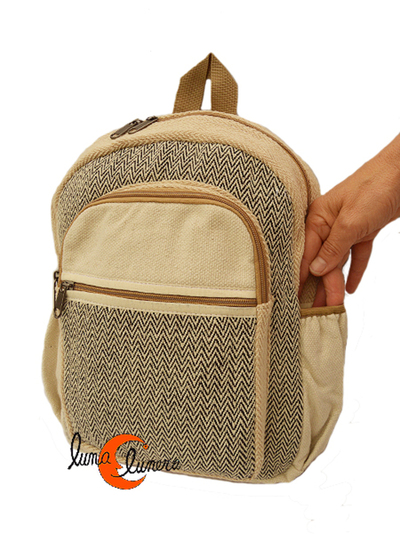 Mochilas de algodón, con sujeta botellas laterales