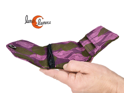 Cartera de algodón con monedero interior con cremallera