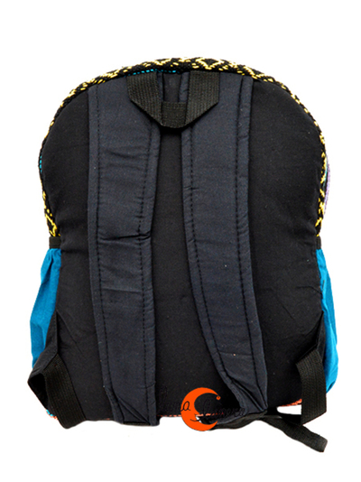 Mochila de tela de algodón con cremalleras