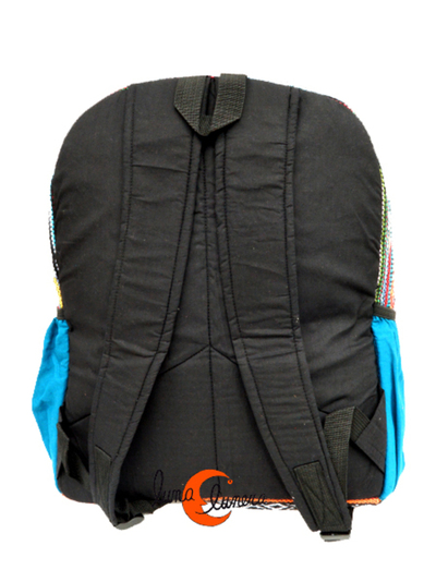 Mochila de tela de algodón con cremalleras