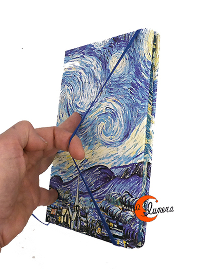 Libreta grande de papel con tapas duras con cuadros de Van Gogh