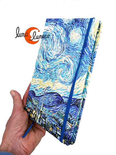 Libreta grande de papel con tapas duras con cuadros de Van Gogh