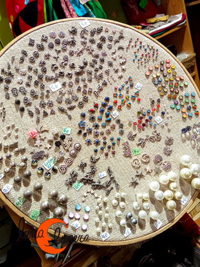 mini pendientes de plata