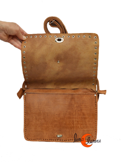Bolso de bandolera de piel de Marruecos
