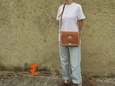 Bolso de bandolera de piel de Marruecos