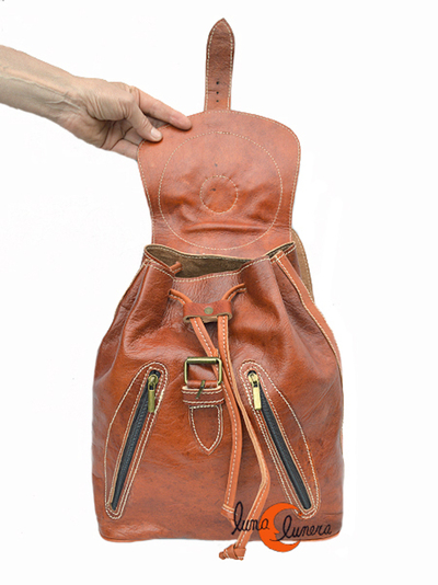 mochila de piel de Marruecos clásica