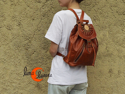 mochila de piel de Marruecos clásica