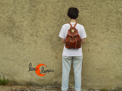 mochila de piel de Marruecos clásica