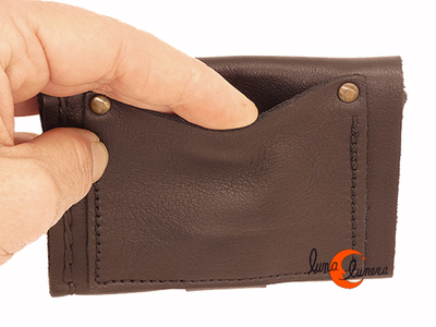 cartera con monedero y billetero de piel