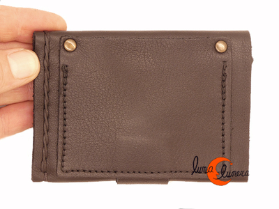 cartera con monedero y billetero de piel