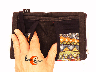 Cartera monedero de tela vegana para chico y chica, unisex