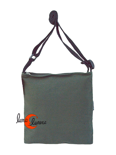 Bolso de tela bandolera con cremallera