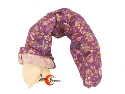 Saco térmico terapéutico de trigo y lavanda con funda de algodón extraíble y lavable. Producto artesanal, hecho en España