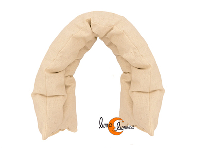 Saco térmico terapéutico de trigo y lavanda con funda de algodón extraíble y lavable. Producto artesanal, hecho en España