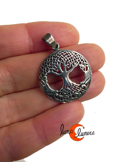 Colgante de plata árbol de la vida celta