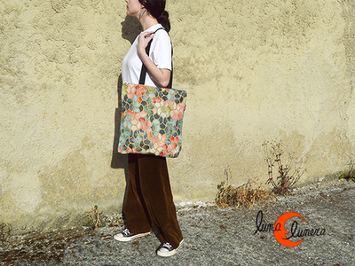 Bolsos de tela tote bag forrados y con cremallera