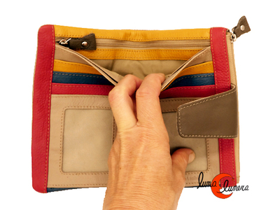 Estas imagenes son para enseñar el modelo por dentro. Los colores pueden no coincidir con la cartera en venta.