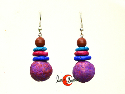 Pendientes de papel maché