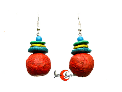 Pendientes de papel maché