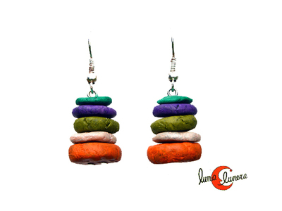Pendientes de papel maché
