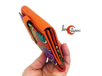 Cartera de piel suave con monedero y tarjetero