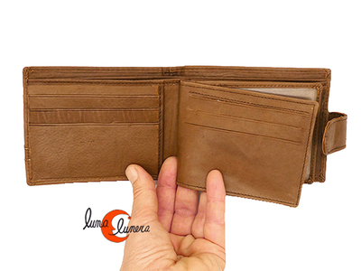 Cartera de piel GRANDE con tarjetero y monedero.