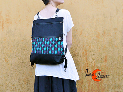 Mochila boslo de tela. Se enseña el modelo, los colores pueden no coincidir con la mochila en venta