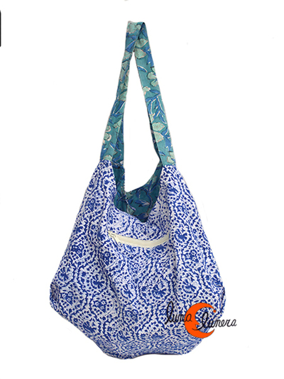 Boslo reversible tipo saco de algodón grande