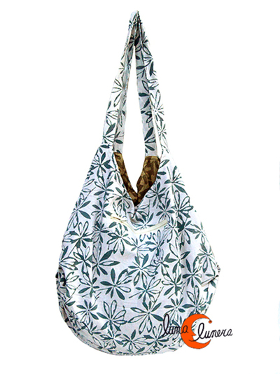 bolso grande de tela tipo saco dedos asas