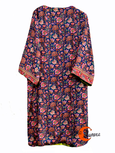 Kimono de seda reversible