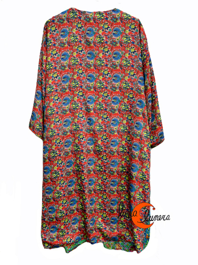 Kimono de seda reversible