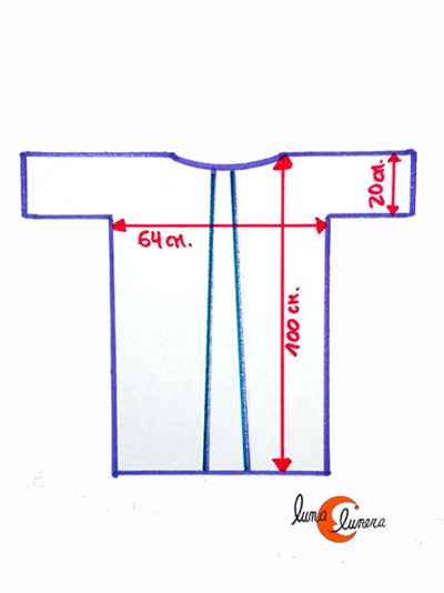 Kimono de seda reversible