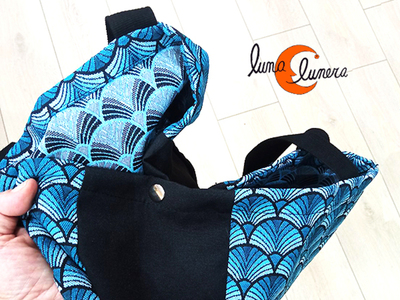 Bolso de tela grande. Se enseña el modelo yel tamaño, los colores pueden no coincidir con el bolso que está en venta