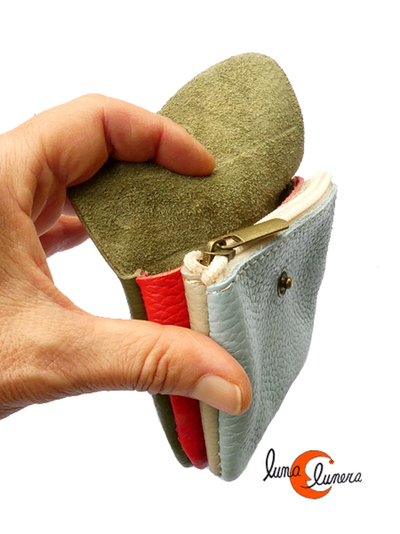 ESta foto enseña el tamaño y el modelo, los colores pueden no coincidir con el monedero que está en venta.