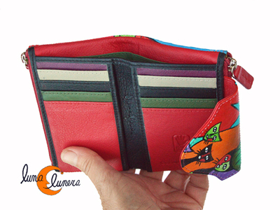 Esta fotografía muestra el modelo y el tamaño, los colores pueden no coincidir con la cartera que está en venta.