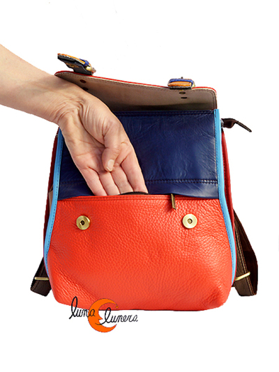 Esta imagen enseña el modelo y el tamaño, los colores pueden no coincidir con el bolso que está en venta.
