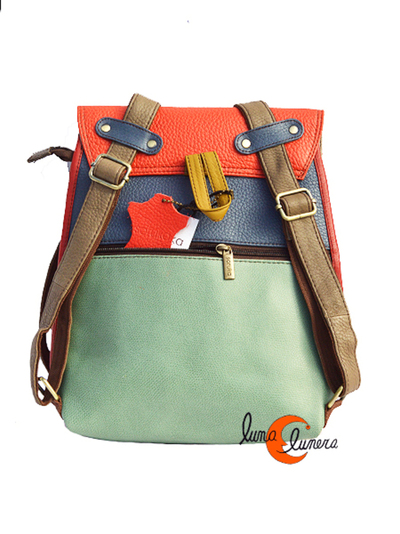 Esta imagen enseña el modelo y el tamaño, los colores pueden no coincidir con el bolso que está en venta.