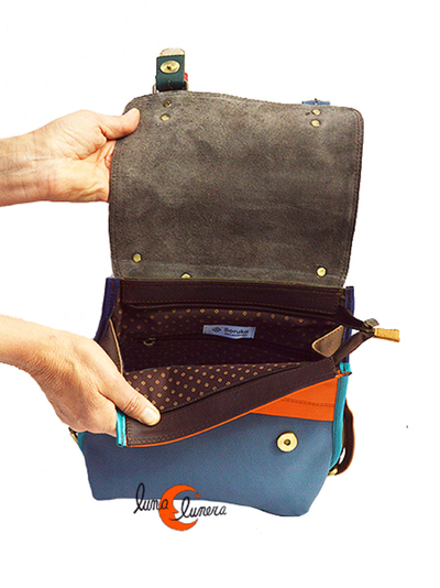 Esta imagen enseña el modelo y el tamaño, los colores pueden no coincidir con el bolso que está en venta.