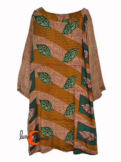 Kimono reversible de tela imitación seda