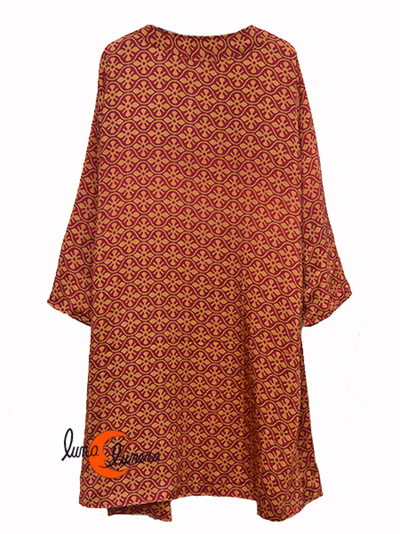 Kimono reversible de tela imitación seda