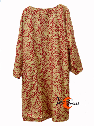 Kimono reversible de tela imitación seda
