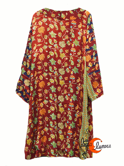 Kimono de seda reversible.
