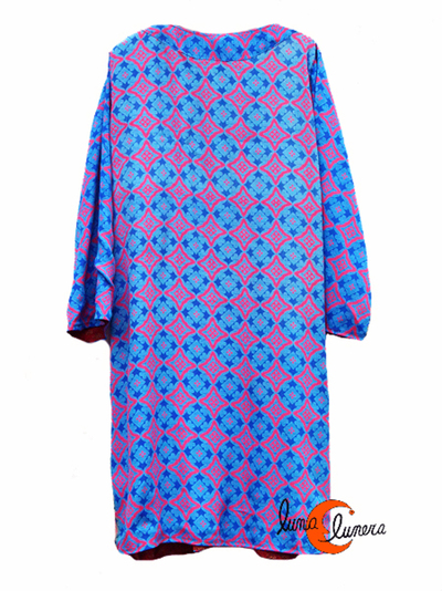 Kimono de seda reversible.