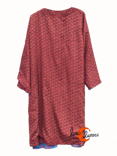 Kimono de seda reversible.