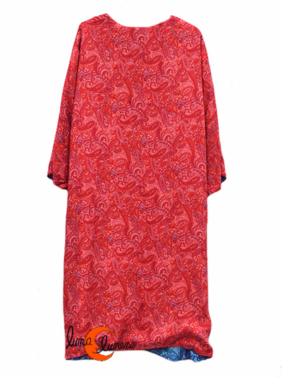 Kimono de seda reversible.