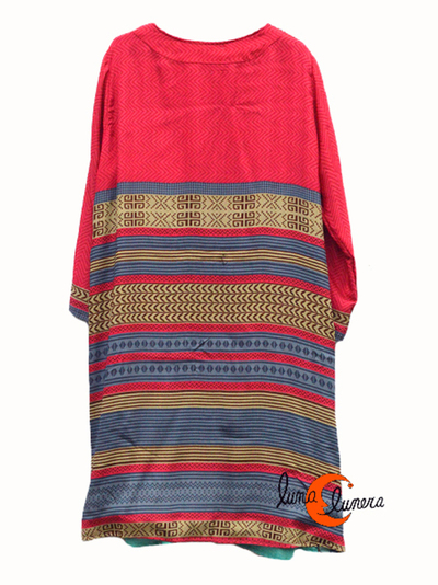 Kimono de seda reversible.